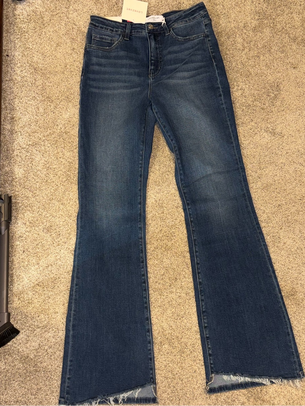 Lovervet High-Rise Tummy Control Flare Jeans - Dark Blue size 29/9